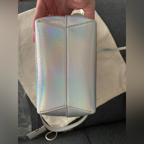 NWT Mansur Gavriel Mini Mini Bucket Bag in Iridescent Leather - Picture 10 of 12